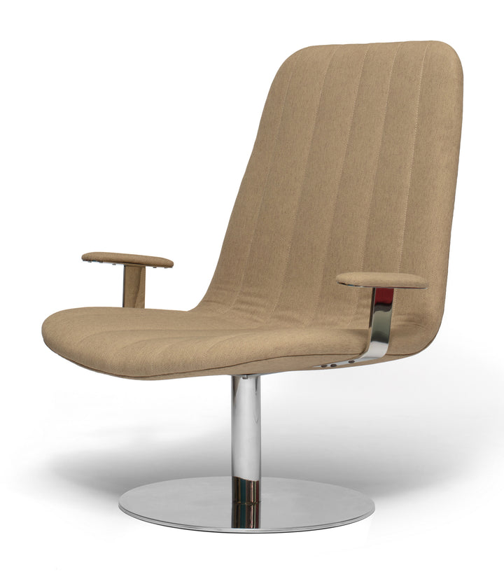 Plume Lounge Chair with Swivel Metal Base