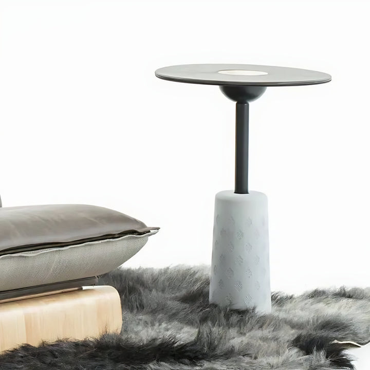 NOMAD Tea Table in Yak Leather