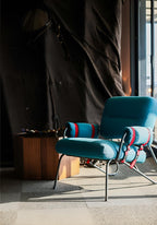 Link Lounge Chair - Stylish Upholstered Design with Braided Straps and Powder-Coated Legs - MATSU Europe & Middle East