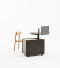 Boxwork acoustic partition with integrated LED lighting by Joeri Reynaert for Matsu — felt acoustic panel and lamp unit