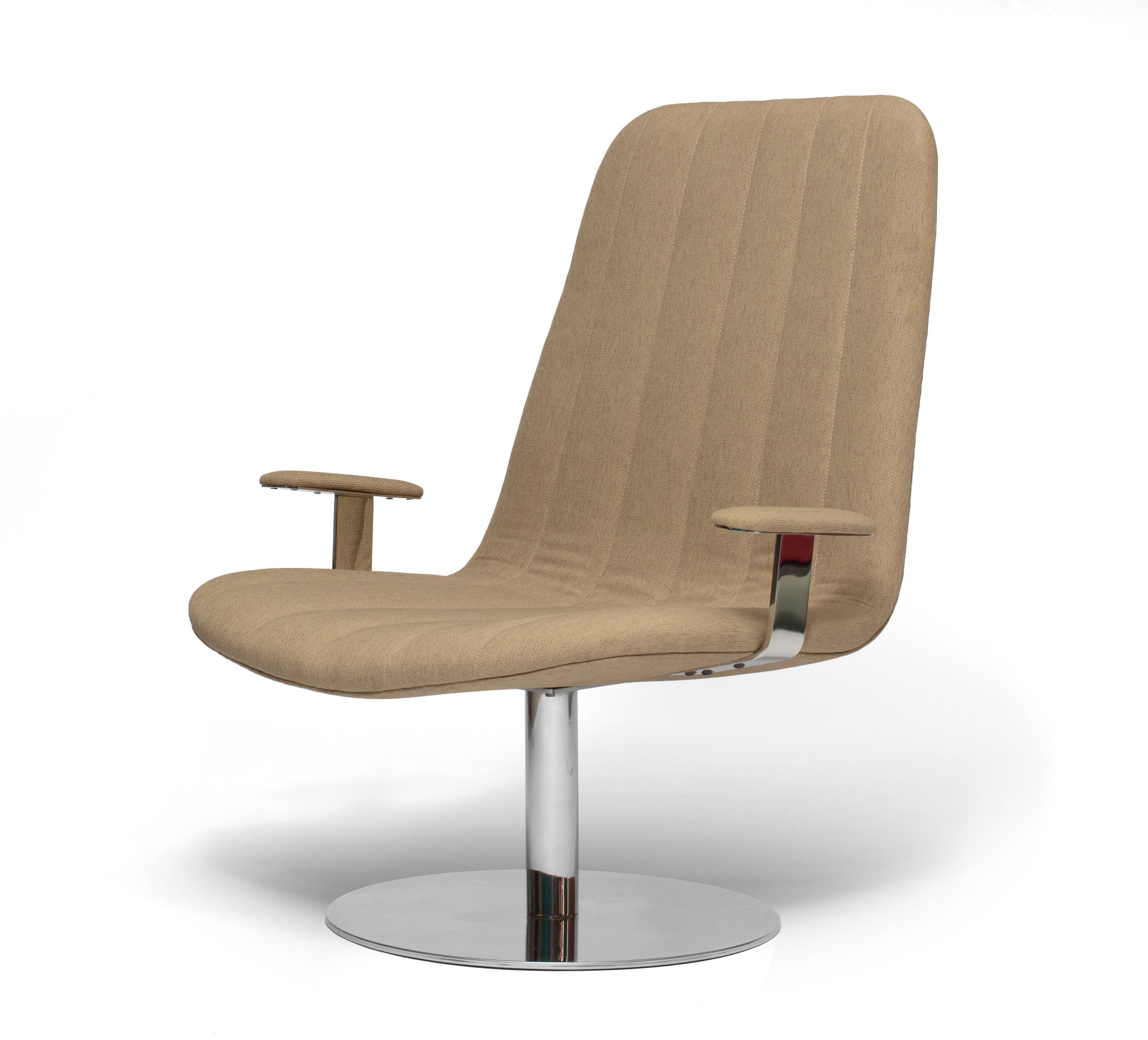 Plume Lounge Chair with Swivel Metal Base