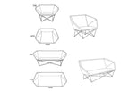 MATSU X Sofa - Modern minimalist lounge sofa with clean architectural lines and premium upholstery
