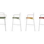 Link Dining/Bar Chair - Stylish Upholstered Design with Fabrics and Powder-Coated Legs - MATSU Europe & Middle East