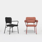 Link Dining/Bar Chair - Stylish Upholstered Design with Fabrics and Powder-Coated Legs - MATSU Europe & Middle East