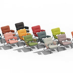Link Lounge Chair - Stylish Upholstered Design with Braided Straps and Powder-Coated Legs - MATSU Europe & Middle East