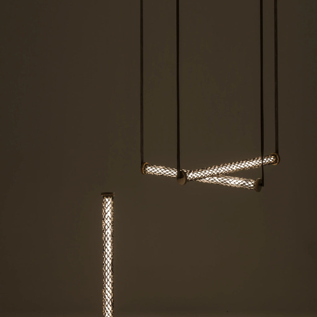 Nomad Mesh Yak-Leather Lamp - Lighting Up Exclusive Spaces - MATSU Europe & Middle East