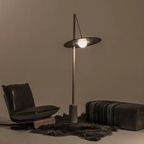 Nomad Lamp Drumroll - Exclusive Floor Lamp with Yak-Leather, Wood and Cement - MATSU Europe & Middle East