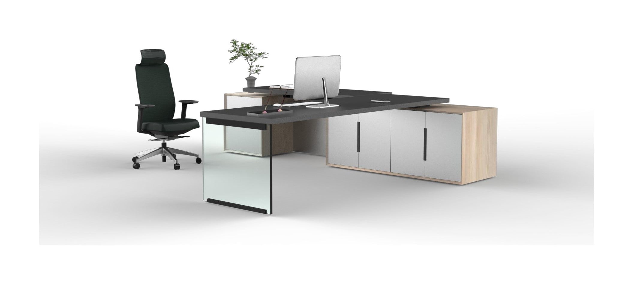 MATSU CHIC Spring — Sit-Stand Executive Desk