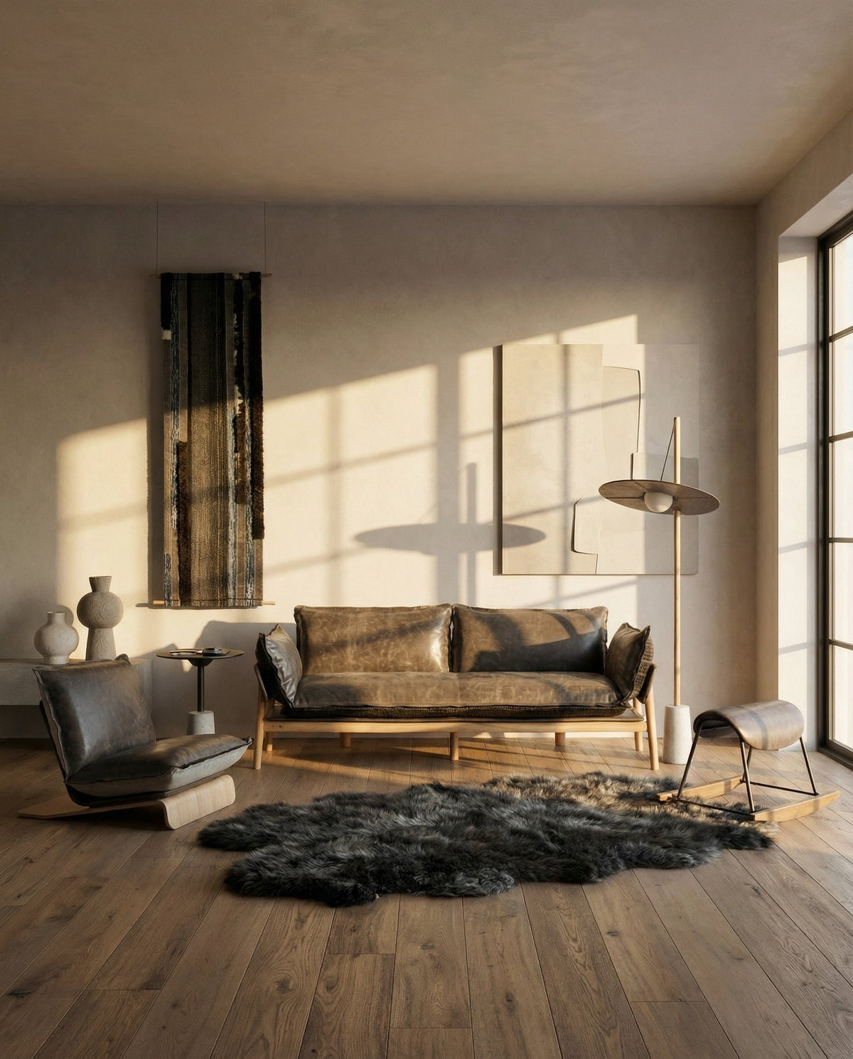 NOMAD Skin Sofa in a bright loft interior