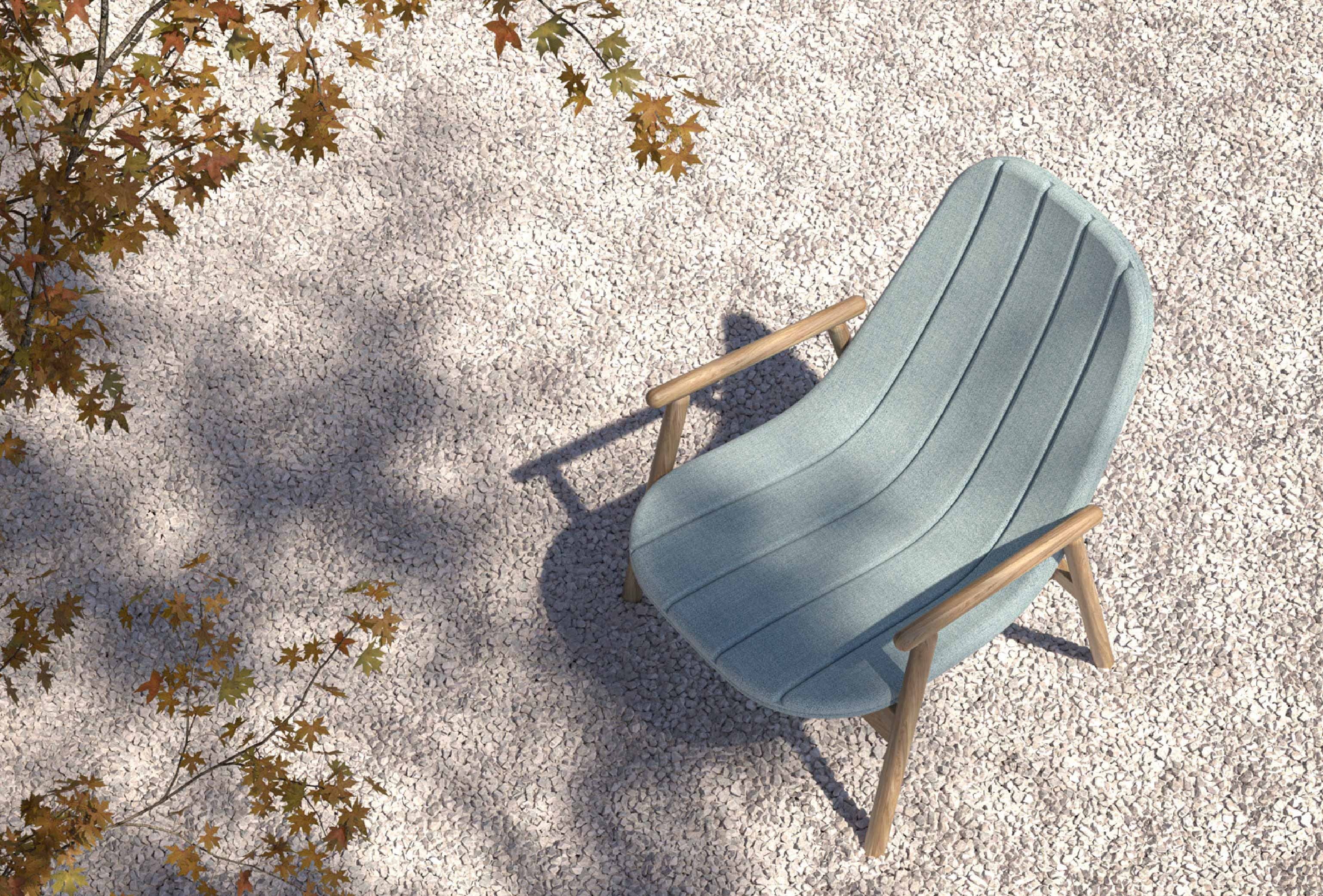 Plume Lounge Chair with Wooden Frame