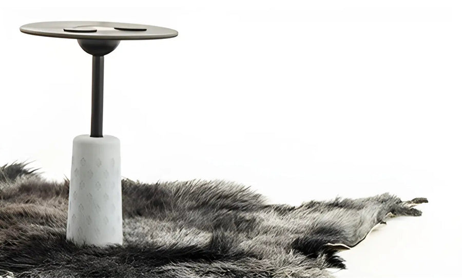 NOMAD Tea Table - Covered with Yak-Leather - MATSU Europe & Middle East